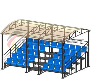 Купить Трибуна для зрителей 5 рядов на 42 места с навесом и перилами в Красноуфимске 
