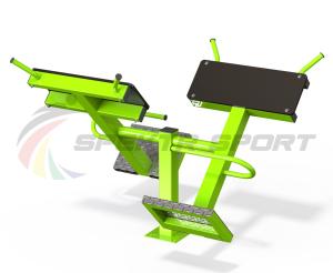 Купить Уличный тренажер сдвоенный для разгибательных мышц спины и больших ягодичных мышц в Красноуфимске 