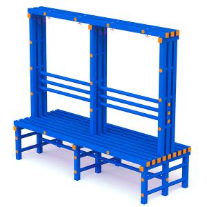 Купить Скамья-вешалка двухсторонняя 2000х734х1700 мм в Красноуфимске 