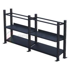 Купить Модульный стеллаж для гантелей, гирь и медболов 2580х430х1200 (2 секции) в Красноуфимске 