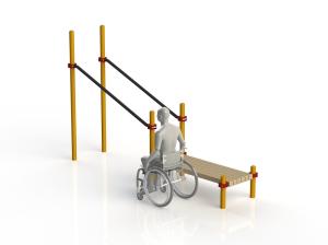 Купить Брусья параворкаут в подъем со скамьей WRK-D14_76mm в Красноуфимске 