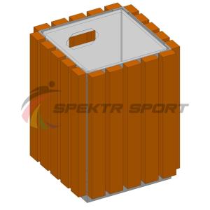 Купить Урна металлическая в деревянной обрешетке SP МФ400 в Красноуфимске 