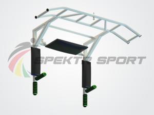 Купить Турник-брусья-пресс Прометей цельносварной с доп. хватами цв. белый в Красноуфимске 