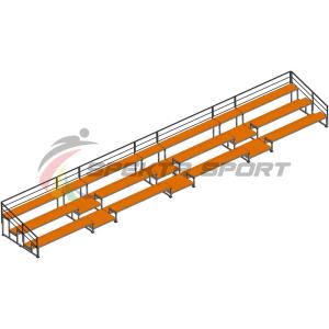 Купить Трибуна для зрителей 3 ряда на 66 мест с перилами в Красноуфимске 