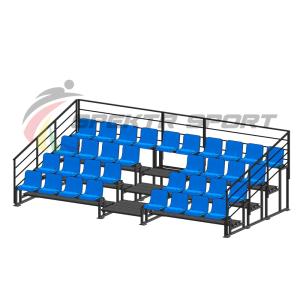 Купить Трибуна для зрителей 4 ряда на 34 места с перилами в Красноуфимске 