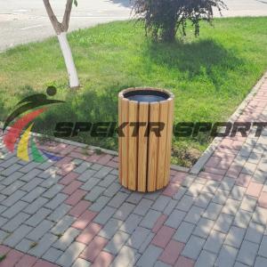 Купить Урна цилиндрическая в деревянной обрешетке лиственница в Красноуфимске 
