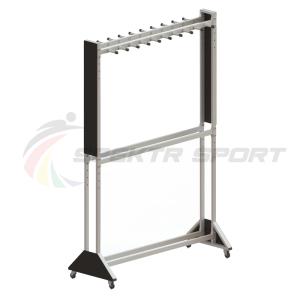 Купить Стеллаж для лыж мобильный + вешалка для палок на 20 пар Медиум-2М+ в Красноуфимске 