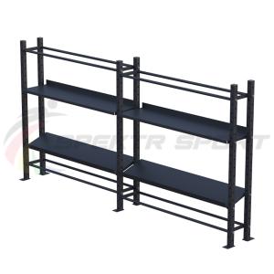 Купить Модульный стеллаж для гантелей, гирь и медболов 3780х430х1950 (2 секции) в Красноуфимске 