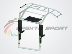 Купить Турник-брусья-пресс на раме Прометей цельносварной с доп. хватами цв. белый в Красноуфимске 