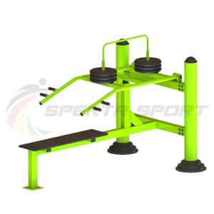 Купить Уличный тренажер для развития мускулатуры плечевого пояса с изменяемой нагрузкой из положения лежа в Красноуфимске 