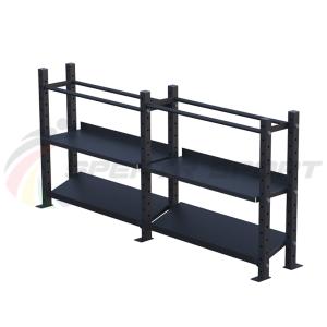 Купить Модульный стеллаж для гантелей, гирь и медболов 3780х430х1200 (2 секции) в Красноуфимске 