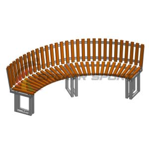 Купить Диван парковый со спинкой полукруглый Веер в Красноуфимске 