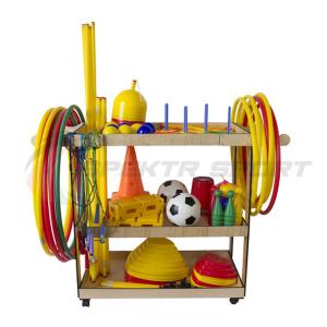 Купить Тележка деревянная со спортинвентарем передвижная в Красноуфимске 