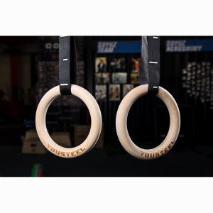 Купить Кольца гимнастические 32 мм черные стропы в Красноуфимске 