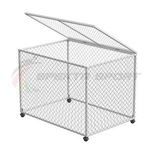 Купить Корзина для хранения мячей передвижная металлическая (сетка) разборная в Красноуфимске 