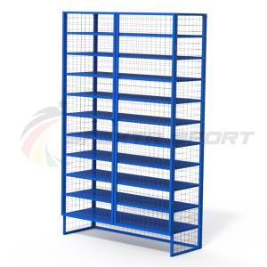 Купить Стеллаж для хранения инвентаря закрытый 1240х440х2000 (разборный) 11 полок в Красноуфимске 