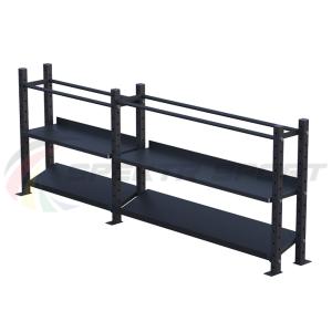 Купить Модульный стеллаж для гантелей, гирь и медболов 3180х430х1200 (2 секции) в Красноуфимске 