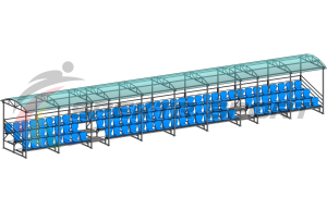 Купить Трибуна для зрителей 3 ряда на 100 мест с навесом v2 (18630) в Красноуфимске 