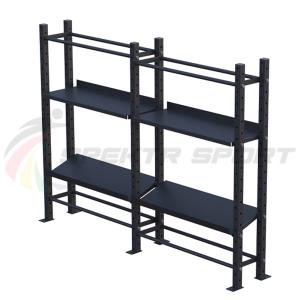 Купить Модульный стеллаж для гантелей, гирь и медболов 2580х430х1950 (2 секции) в Красноуфимске 