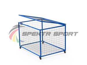 Купить Корзина для хранения мячей передвижная металлическая (сетка) в Красноуфимске 