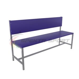 Купить Скамейка для раздевалок со спинкой (цельная) 1500 мм ЛДСП в Красноуфимске 