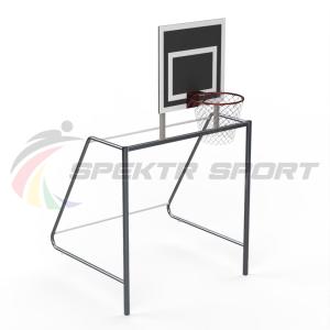 Купить Ворота мини-футбольные детские с баскетбольным щитом из фанеры и кольцом в Красноуфимске 