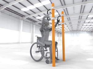 Купить Брусья параворкаут для подтягивания на коляске WRK-D07_76mm в Красноуфимске 